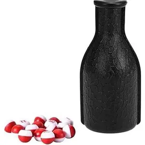 16 Red Plastic Scoring Numbered Pills, Kelly/Pill Pool, Pool Plastic Tally Shaker Bottle with Peas/Balls