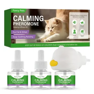 Calming Pheromone Diffuser Kit for Cats – Reduces Anxiety & Stress from Loud Noises, Multi‑Cat Conflict, Visitors & Being Alone – 45ml / 48ml Refill – Easy Plug‑In Use