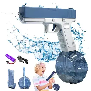 Rechargeable Dual-Magazine Toy Water Gun,Electric Toy Water Guns for Kids and Adults,Automatic Power Water Pistol  Long Range Squirt Guns for Pool Beach Party Outdoor Summer Toys Gift for Boys Girls
