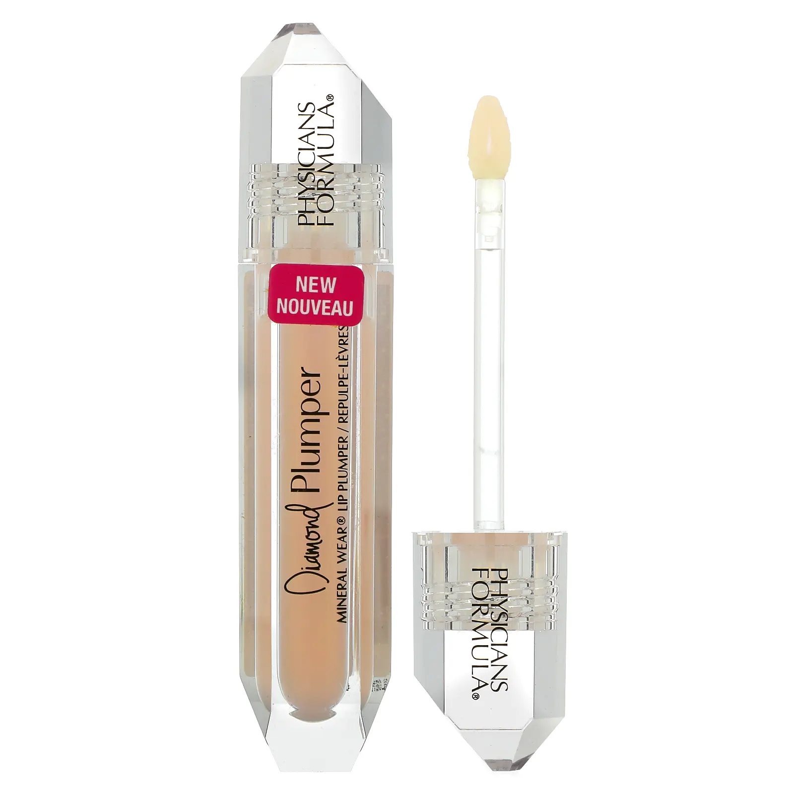 Physicians Formula Diamond Plumper, Mineral Wear Lip Plumper, 1711772 Light Pink Princess Cut, 0.17 fl oz (5 ml)