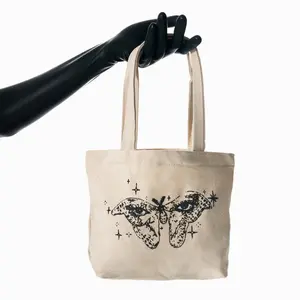AppleDoll Mini Tote Bag Cotton Canvas Tote with AppleDoll Logo & Butterfly Artwork