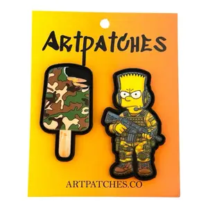 Tactical Bart & Camo Ice Cream Patch Set