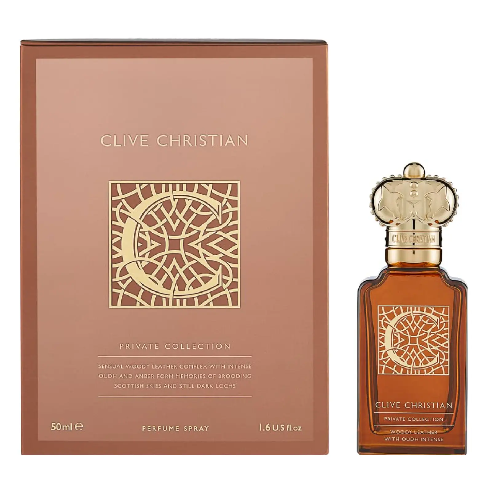 Clive Christian C Woody Leather Private Collection for Men Parfum Spray, 1.7 Ounce