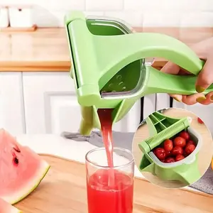 Manual Juicer for Watermelon Lemon Squeezer, Multi-Functional Hand Press Juice Machine, Easy Three-Step Fresh Juice Maker for Parties Summer Ice Drinks