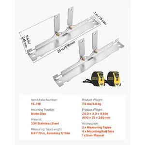 VEVOR Wheel Alignment Tool, 2 PCS Stainless Steel Heavy Duty Toe Alignment Plates with 2 Measuring Tapes, Accurate Automotive Wheel Tools for Home Use, Compatible with Cars, Trucks, SUVs, and Vehicle