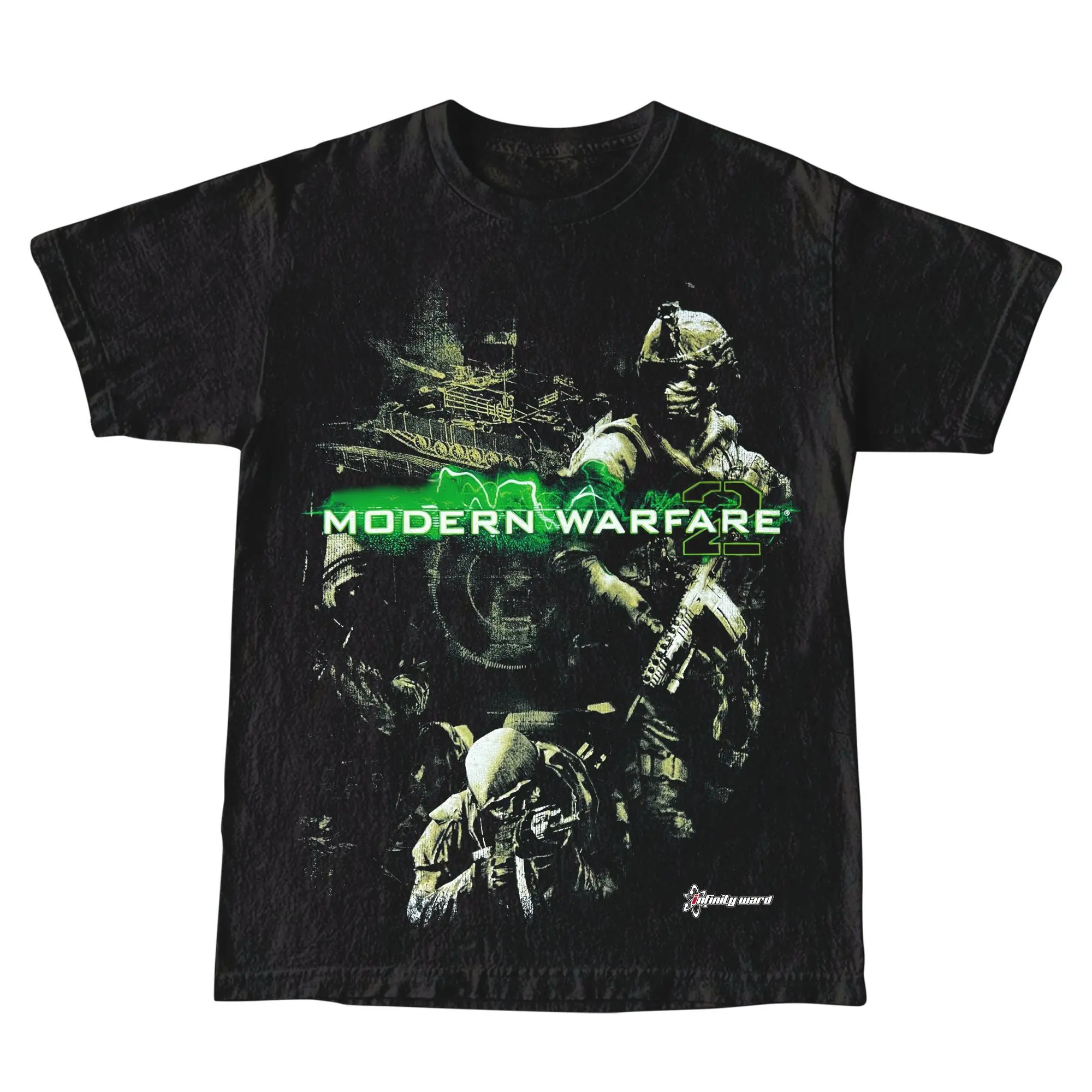 [Sale up to 30%] 2009 Call Of Duty Modern Warfare 2 Iw Promo Vintage Y2K T-Shirt Cotton Menswear Top Decoration Y2k