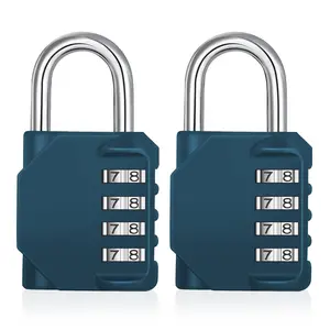 ZHEGE Combination Lock for Gym Locker, 4 Digit Combination Padlock Outdoor (2P)
