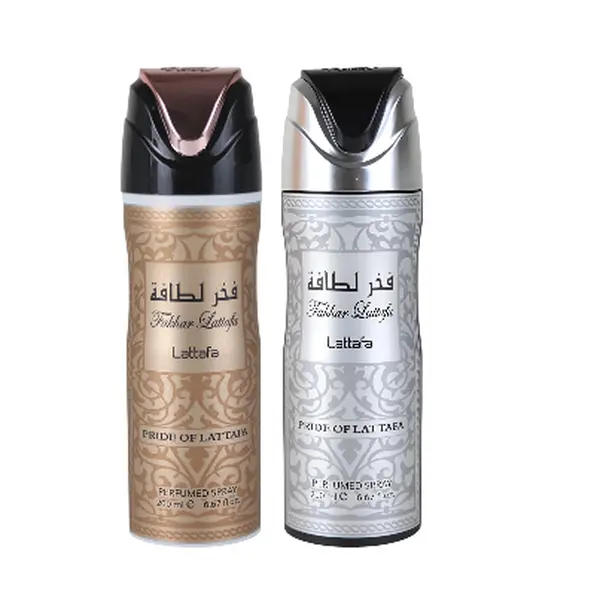 (2pc Deo Bundle Pack) Fakhar Women + Fakhar Men Body Spray Deodorant by Lattafa, 200ml