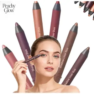 Shadow Liner 2-in-1 Eyeliner & Eyeshadow, Shadow Liner Duo, Eyeliner Duo, Long-Lasting Smudge-Proof Wear, Smooth & Easy Color, Eye Shadow Stick Makeup, Smokey Eyes in 3 Minutes