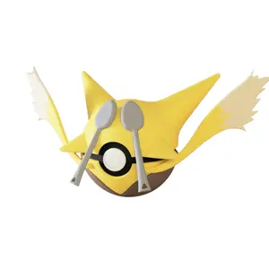 Alakazam - Inspired 3D Printed Poke Ball Collectible