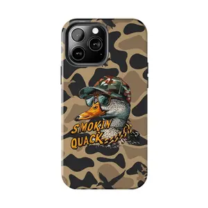 Gangsta Camo Smokin' Quack Athletic Phone Case Compatible with iPhone 17 16 15 14 13 12 11 8 SE XR X XS Max Pro Plus