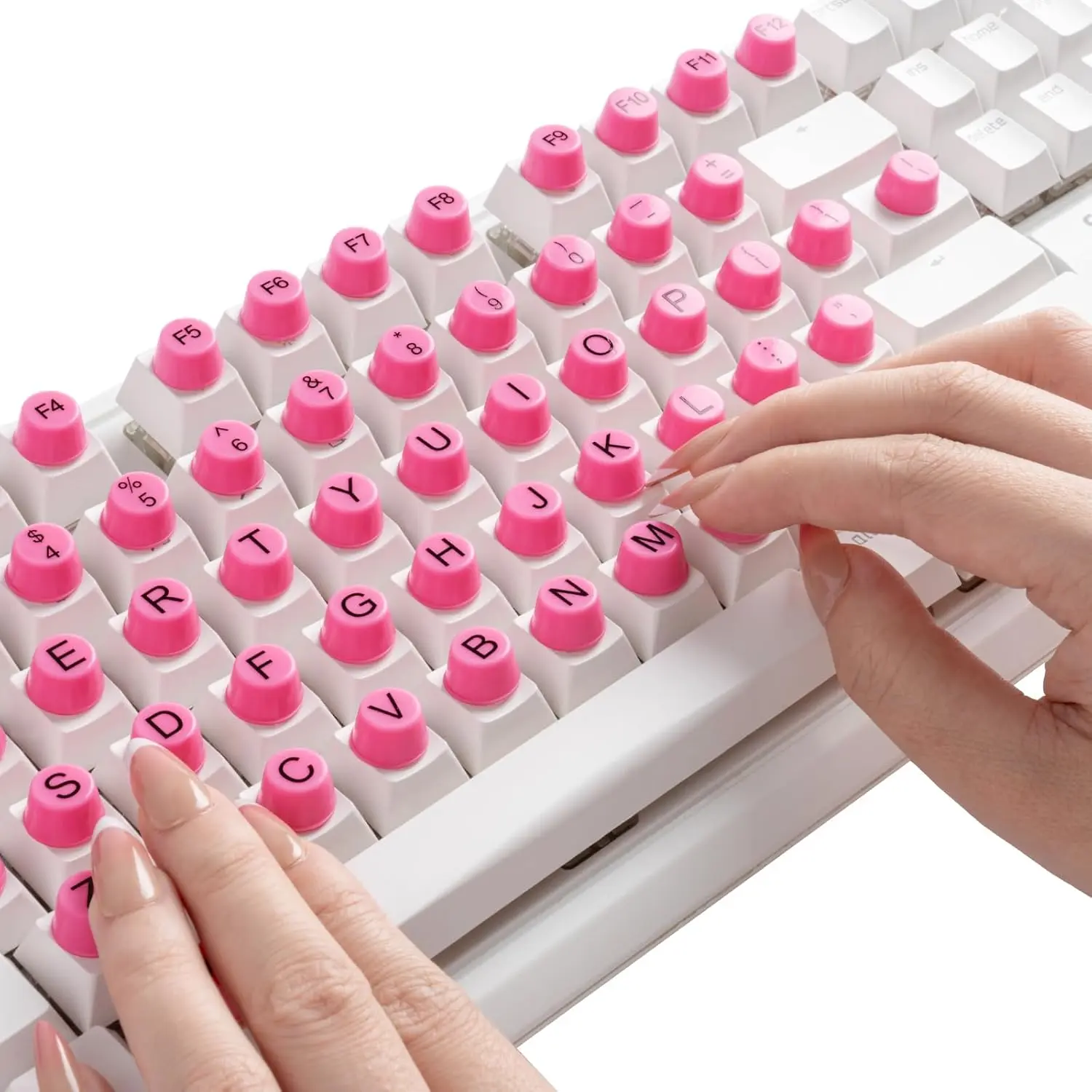 Retro Backlit Keyboard Wired with 2 Modes Backlight Full Size USB Typewriter Style for Windows Laptop Desktop PC Plug and Play