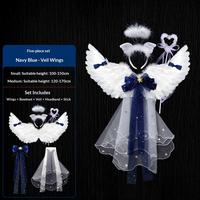 New style veil wings (five-piece set) navy blue