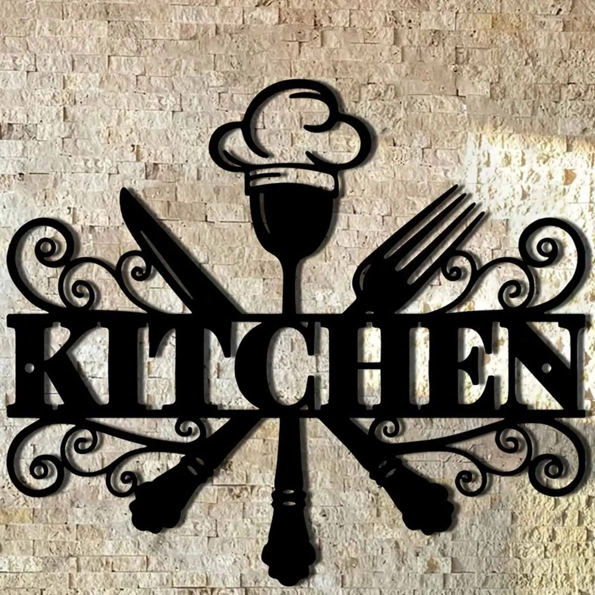 Kitchen Metal Wall Art, 1 Count Kitchen Iron Wall Decor, Home Decor, Creative Modern Decoration, Modern Home Decor, Indoor & Outdoor Wall Decor, Housewarming Gift
