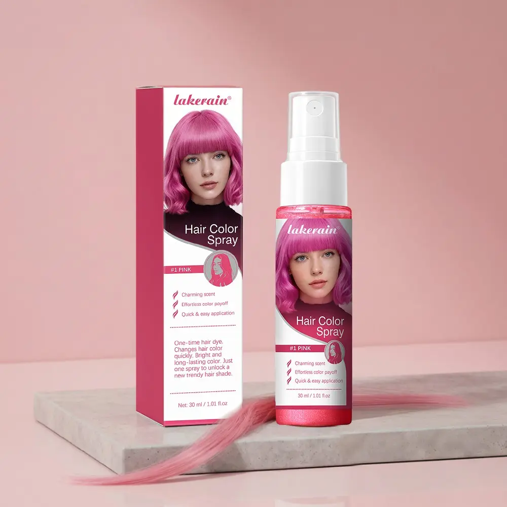 Lakerain 1 Count Temporary hair color spray, Nice And Easy Hair Color, Instant Color Payoff, Easy Application, Vibrant Shades, Long-lasting Color, a Must-have Fashion Item, Haircare
