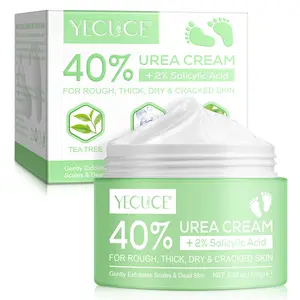 YECUCE 40% Urea Cream with Salicylic Acid 2%, Maximum Strength Callus Remover for Feet & Heels, Intensively Moisturizes Dry Cracked Skin on Knees Elbows Hands, 4.2 oz