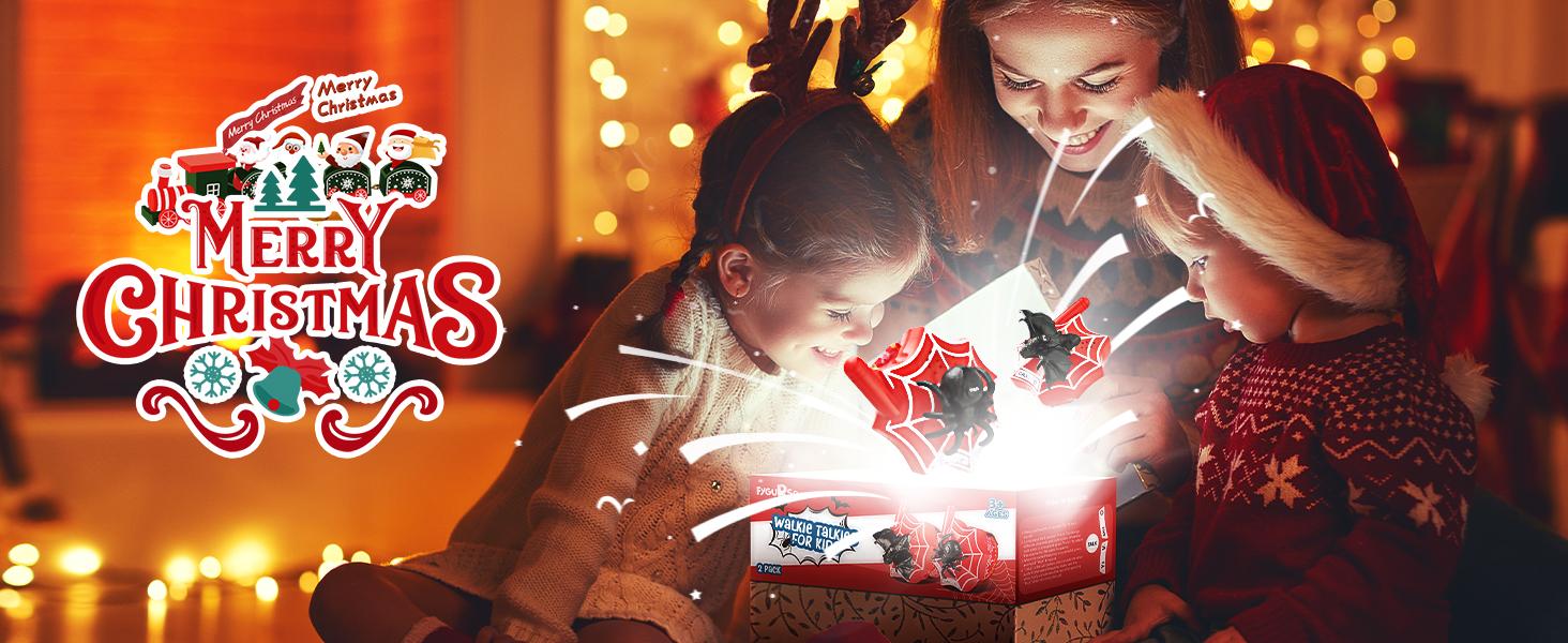 Fygurso Dinosaur Walkie Talkies for Kids 3280 Ft 3 Channel Two-Way Walkie Talkies Dinosaur & Spider A set of two