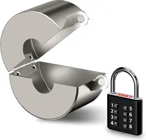 Heavy Duty Outdoor Faucet Water Spigot Lock Prevents Water Theft & Unauthorized Use Fits Many Kinds of Handles Includes Safety Coded Padlock