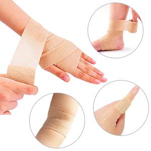 LotFancy Self Adhesive Bandage Wrap, 6 Pack, 3 inch x 5 Yards Non Woven Cohesive Bandage, First Aid Medical Tape for Sports Athletic Wrist, Ankle, Sprains & Swelling LotFancy Self Adhesive Bandage Wrap, 6 Pack, 3 inch x 5 Yards Non Woven Cohesive Bandage, First Aid Medical Tape for Sports Athletic Wrist, Ankle, Sprains & Swelling