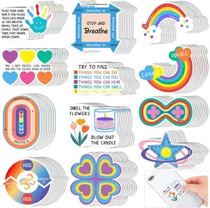 120 Pcs Calm Anxiety Sensory Stickers Textured Sensory Strips Rainbows Runways Hearts Tactile Rough Adhesive Tactile Fidget Tool for Classroom Desk Adults Teens Anxiety Relief