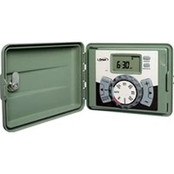 Orbit Irrigation Products 57899 Programmable Easy Set Logic Garden Water Timer - Green, LCD Screen, 9 No Stations, 3 Programs, Flexible Schedule, Weatherproof Easy Indoor/Outdoor Plug, 14.25x9x10.13in Dimensions