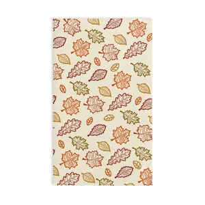 Slightly Subtle Autumn Leaves Hand Towel, Cozy Kitchen Decor, Trump Fall Home Gift, Thanksgiving Towel, Floral Bath Towel, Harvest Kitchen Accessory