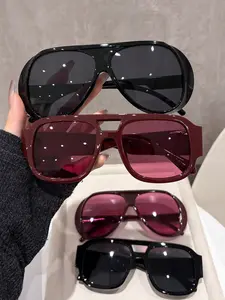 4 Pairs Unisex Large Frame Glasses, Fashionable & Comfortable, Ideal for Outdoor Activities, Parties, Travel, Driving, Fishing, Gifts