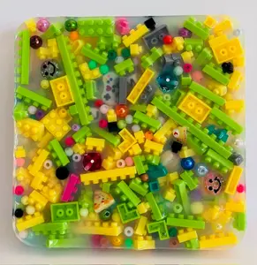 Ultra Picky Pad with Building Blocks - Yellow & Green Budgie