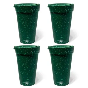 Silipint 16oz Silicone Tumbler Pack of 4 - Microwave safe, Dishwasher Safe, Food Grade Silicone