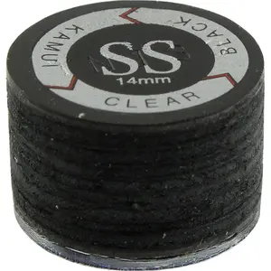 Kamui Clear Black Billiard Cue Tip - Super Soft 14mm