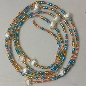 Serenity shells tie on waist beads