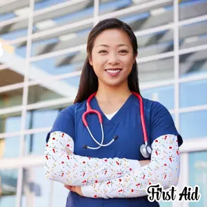 First Aid - Just the Sleeves under scrub/uniform fun performance shirts Long Sleeve Clothing Fitted Love Stylish Longsleeves