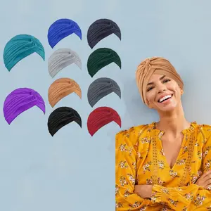 10pcs Stretch Caps for Women Turbans Head Bennie Cover India's Hat Twisted Headwrap Assorted Colors, Wedding Headwear, Stylish Turbans, Fashionable Headwraps, Stretchy Fabric, Hand Wash Only, Head Coverings, Multipack Headwear, Festival Goers