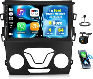 8-Core 4+64G Android 13 Car Stereo for Ford Fusion Mondeo 2009-2014 with Wireless CarPlay&Android Auto,9" IPS Touchscreen,Bluetooth,5G WiFi,GPS Navigation,FM/RDS,EQ 32,DSP,SWC,AHD Backup Camera