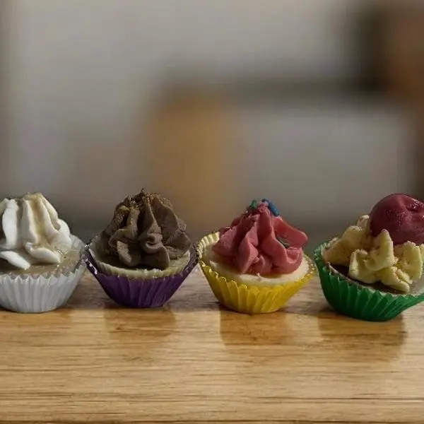 Realistic mini cupcake wax melts