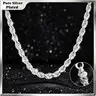 Holylegend Pure Silver Plated Rope Chain ,10X Thicker Silver Coating with Nano Anti-Tarnish Layer, Hypoallergenic Flexible Soft Link Jewelry