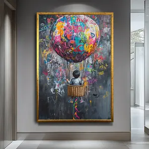 Unframed, Room Decor, Banksy Balloon Poster, Iconic Graffiti Wall Art, Urban Street Style Decor