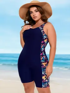 Plus Size Athletic Swimsuit for Lap Swimming, Beach Days & Water Parks