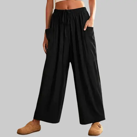 Women's Wide Leg Pants Casual Loose Beach Palazzo Harem Pants with Pockets Boho Style Summer Modest Clothing Trouser 2025 Trendy Outfit Plus size Outdoorfun Baggy Summertok dealsforyoudays Chic