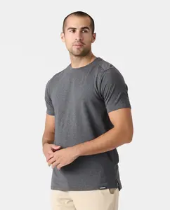 Aviation Tee Split-Hem Gray  Heather, Medium