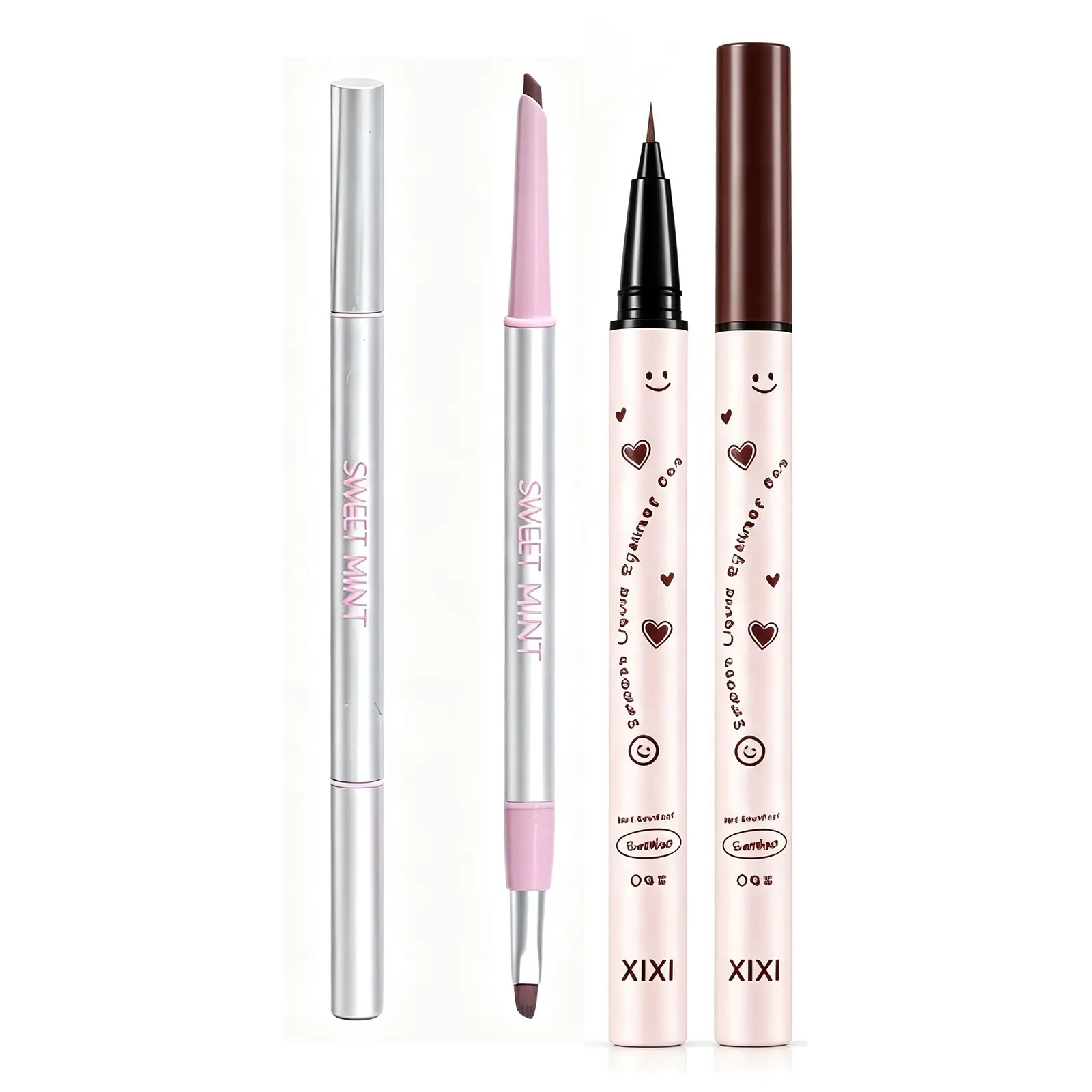 2Pcs Waterproof Liquid Eyeliner & Gel Eyeliner Pencil, Quick Dry Smudge Proof Eye Liner, High Pigment Long Lasting Eye Makeup Tool for Women Daily Use