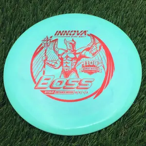 Innova Star Boss with Burst Logo Stock 1108 Feet World Record Stamp - 175.6g - Turquoise Green