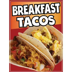 Breakfast Tacos Window Sticker Mexican Food Truck Concession Vinyl Restaurant