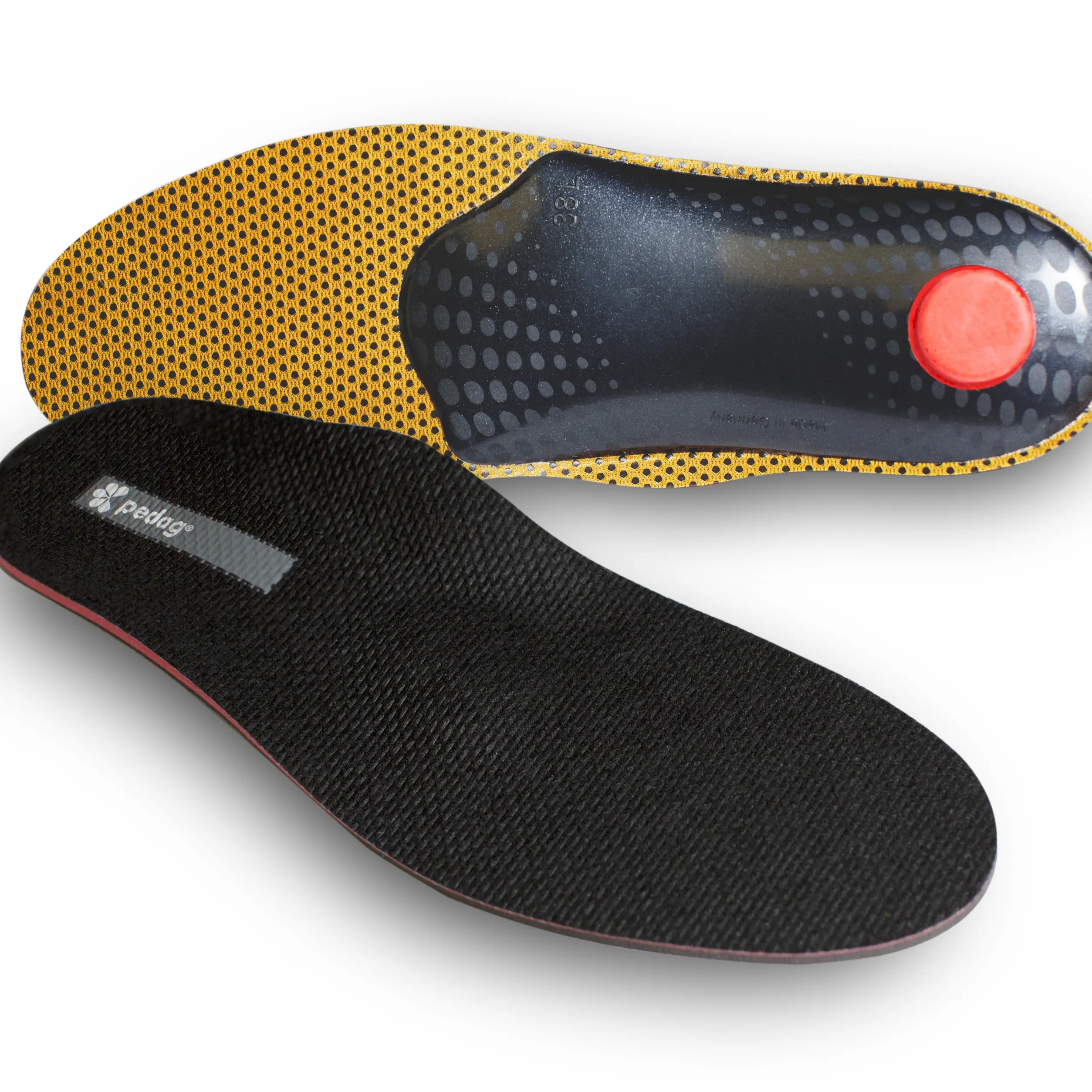 Pedag Plantar Fasciitis Orthotic Inserts - German Made, Medium & High Arch Support, Foot Pain Relief, Anti Odor, Soft Foam for Men and Women