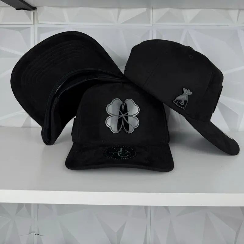 Clover SnapBack hat-black suede Clover SnapBack hat-black suede