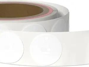 50PCS NFC Tags NTAG216 NFC Stickers Writer Blank NFC Tags Adhesive NFC 216 Premium Programmable 888 Bytes of Memory Compatible with Tagmo Works Perfectly with All NFC Phones and Devices (Transparent)