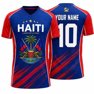 [Custom Name&Number] Haiti National Team V2 Custom Soccer Jersey 2026 - Personalized Name & Number, Haiti Flag Football Shirt, Gift For Dad, Fathers day