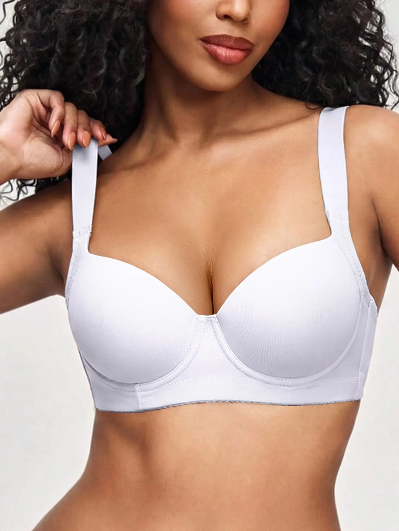 Ecomilky Women's Basic Plain Solid Seamless Padded Push-Up T-Shirt Bra - Form-Fitting, Buttery-Soft, Cushioned, Chemical-Free, Gel-Free, Smooth, Supportive Wireless, Side Support, Hand Wash Only (Womenswear Underwear), Form-Fitting Everyday Bras, Gel-Free