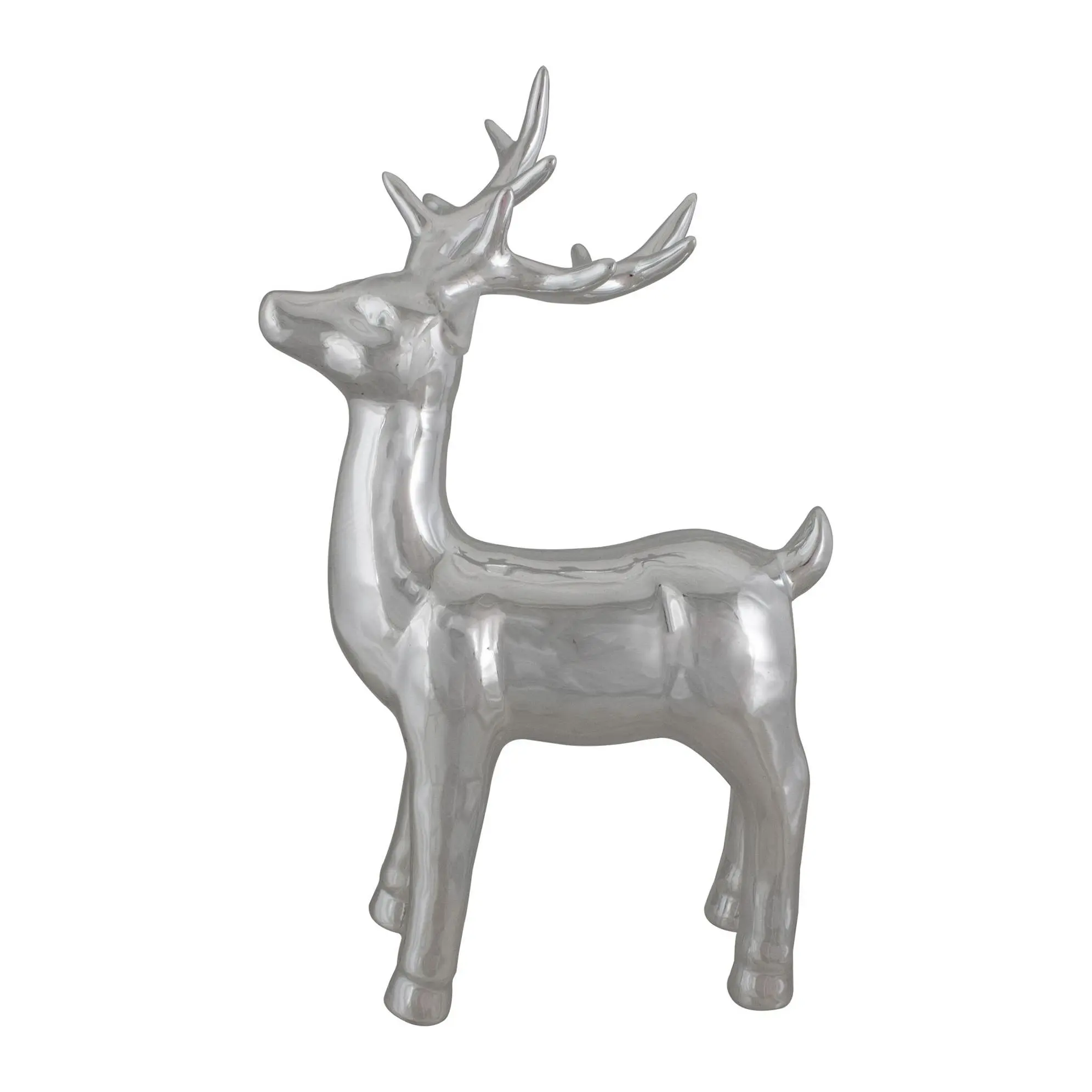 Northlight 14" Metallic Silver Standing Reindeer Decor