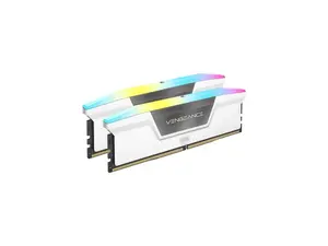 CORSAIR Vengeance RGB 32GB (2 x 16GB) 288-Pin PC RAM DDR5 6400 (PC5 51200) Desktop Memory Model CMH32GX5M2N6400C36W
